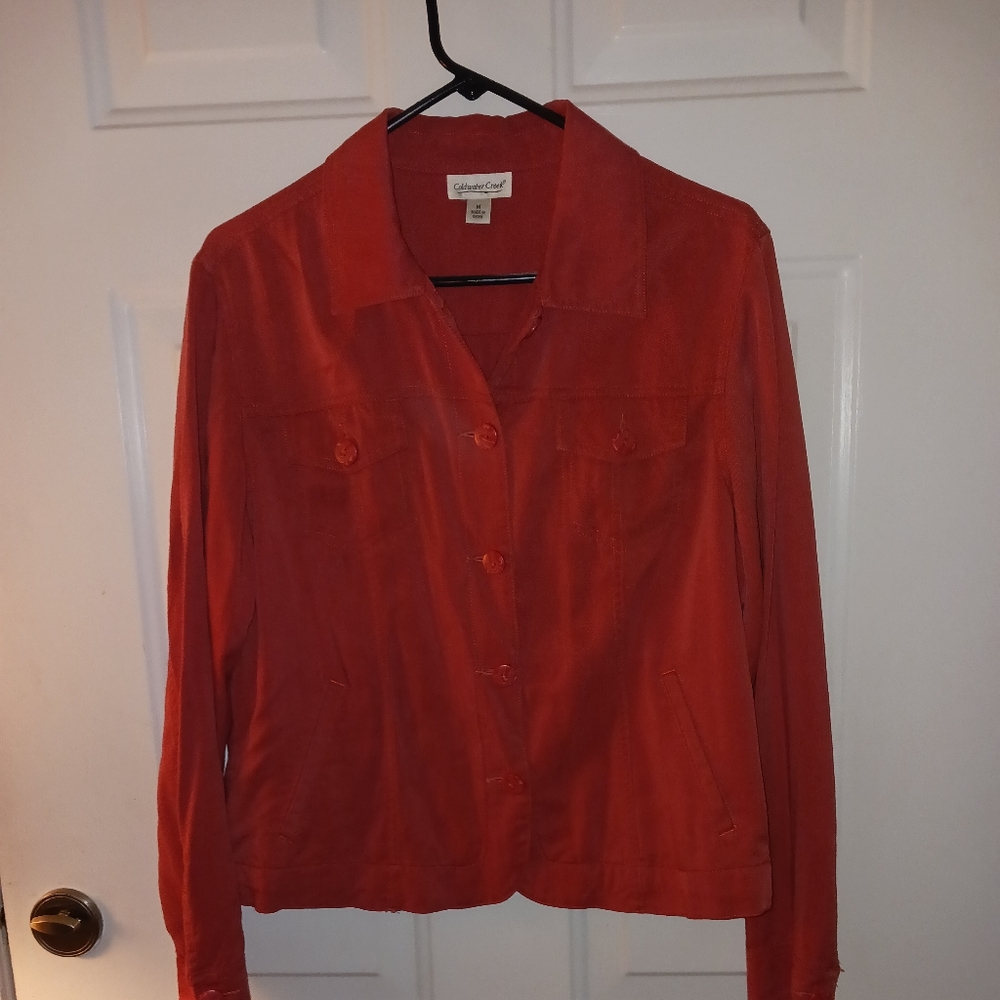 Coldwater Creek Orange jacket Size M